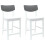 VidaXL vidaXL Dining Chairs 2 pcs White 48 x 49 x 95 cm Solid Rubber Wood 2