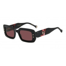 Sunglasses - CAROLINA HERRERA - HER 0187/S - Black - Burgundy - Oversize