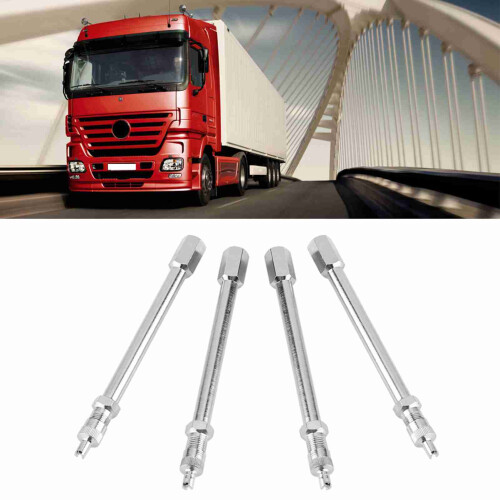 100mm Chrome Valve Extension Rod Set of 4 1