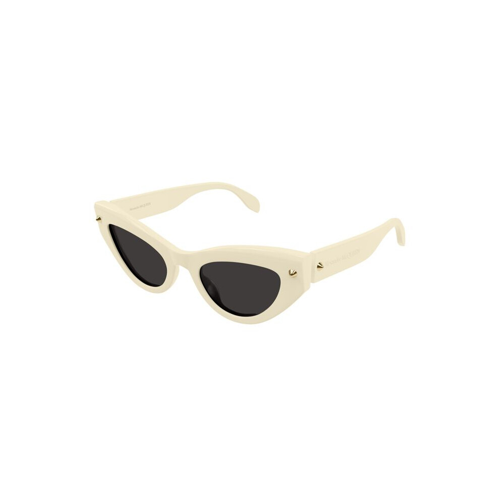 Photos - Sunglasses Alexander McQueen AM0407S 52/22/140 WHITE/GREY acetate women's  AM0407S 