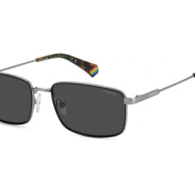 Sunglasses - POLAROID - PLD 6227/S/X - Matte ruthenium metal frame - Grey Polarized lenses - Unisex