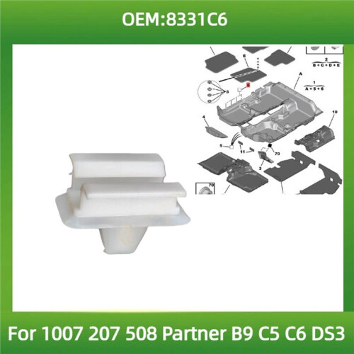 8331C6 Front Interior Trim Panel Clip Fixing Bracket for  1007 207 508 Partner B9 for  C5 C6 DS3 1