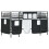 VidaXL vidaXL Kids'Loft Bed Frame with Curtains Black 100 x 200 cm 3