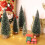 20X  Christmas Tree Small Pine Trees  the Wooden Base Home Desktop Decoration 5