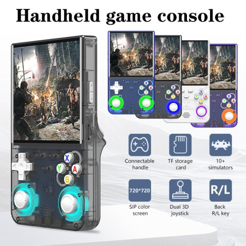 (black, 128G) R36Ultra Open Source Handheld Gaming Console Linux Dual System Retro Arcade 4.0 Portable PSP Emulator 2