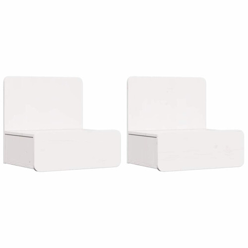 VidaXL vidaXL Bedside Table 2 pcs White 44 x 32.5 x 40 cm Solid pine wood 2