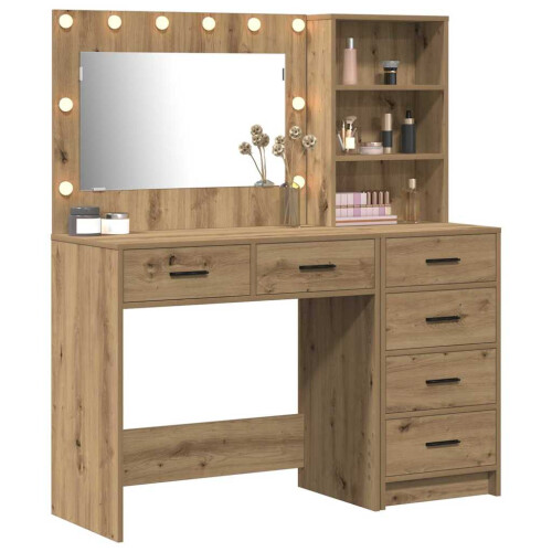 VidaXL vidaXL Dressing Table Brown 78.5 x 41 x 135 cm Engineered wood 2