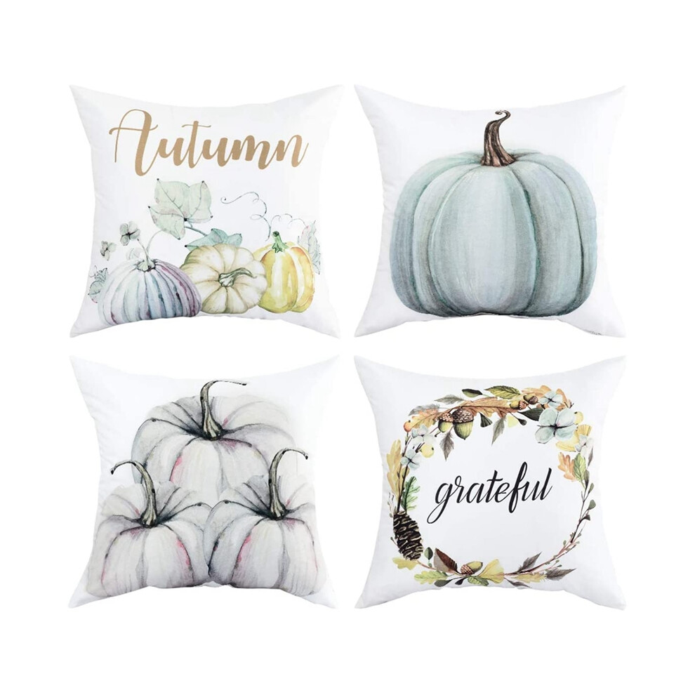 Semoic Autumn Decorations Pumpkin Throw Pillow Cover Cushion Couch Cover Pillow Cases For Autumn Halloween Thanksgiving Day