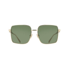 Sunglasses - FERRAGAMO - SF330S - Gold Metal - Green Lenses - Square Shape
