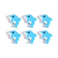10Pcs/Lot Kawaii Dolphin Pencil Eraser Cute Cartoon Marine Animal Small Rubber Kindergarten Elementary School Office Stationery