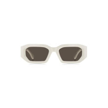 Unisex zonnebril - Tommy Hilfiger - Wit - 53/20/145 - Acetaat - Polycarbonaat lenzen - Grijs