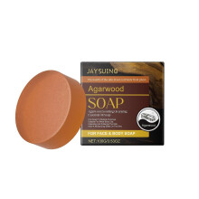 (3pcs) Sapone idratante per corpo e viso all'agarwood, saponetta detergente profonda per la cura della pelle, confezione da 1