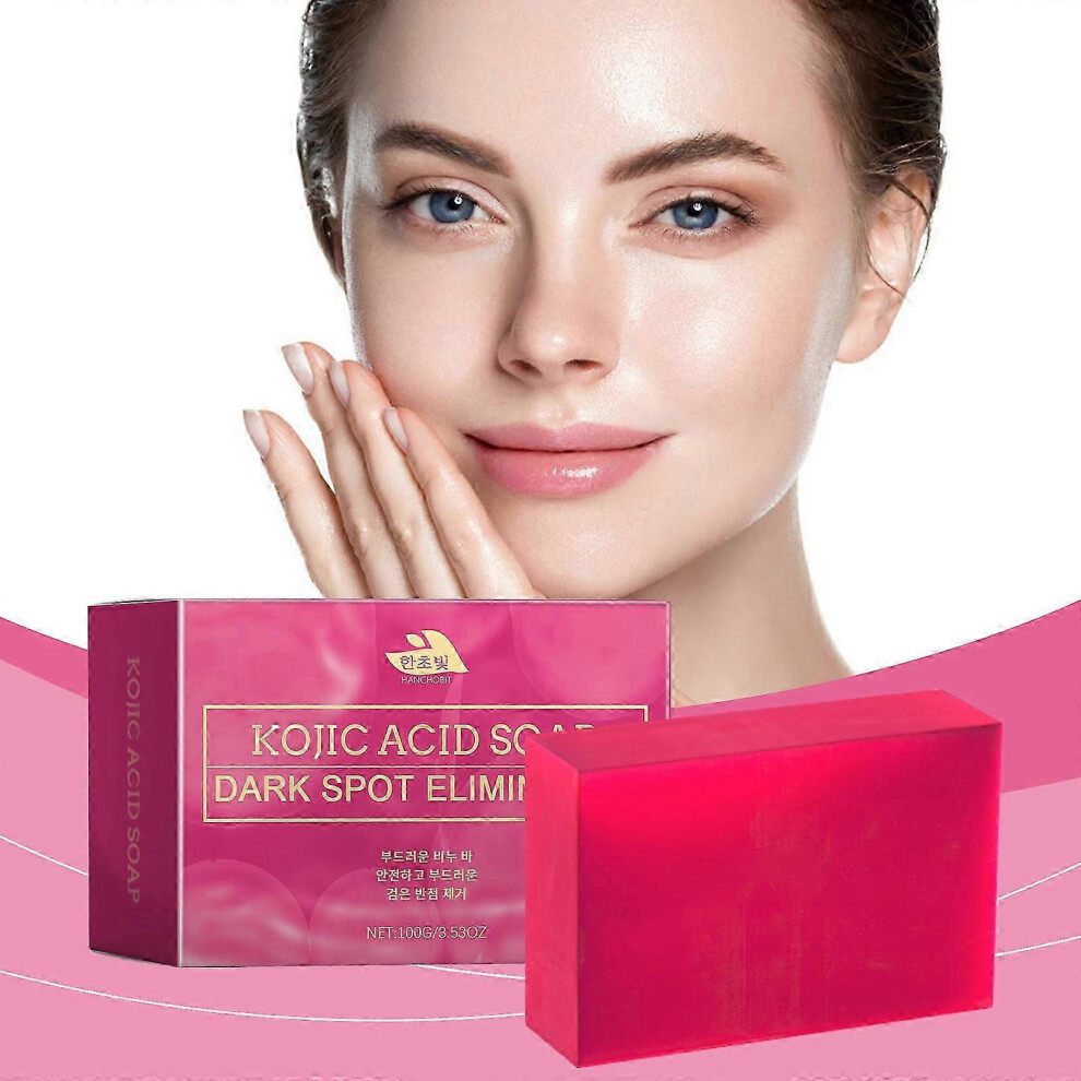 (1pcs) Turmeric Kojic Acid Soap 4-Pack, Brightening Face & Body Bar for Dark Spots, Kojic Acid Dark Spot Remover Cleanser