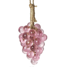 (Pink) Sapone artigianale in corda di cristallo all'uva, saponetta detergente delicata e naturale per mani e corpo, dal profumo fresco.