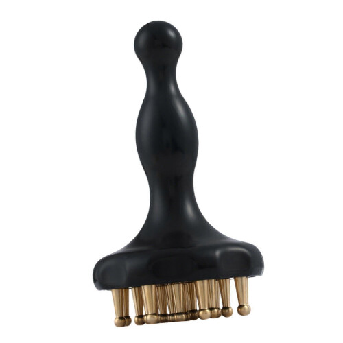 (Long Handle 21Teeth) Scraping Massage Brush for Body Relaxation, Wood Handle, Versatile Drainage Tool