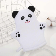 (bear) Gants de bain pour bébé à motifs d'animaux - Gant de toilette exfoliant pour le bain et le massage des tout-petits (paquet de 4)