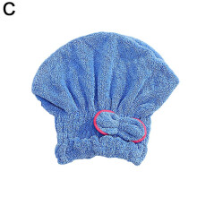 (blue) 2 Pack Microfiber Bow Tie Hair Drying Cap 9.84x11.81 Inch Quick-Absorb Towel for Women Travel Gym