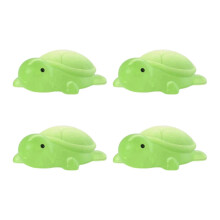 (Green) Set di 4 saponi artigianali per bambini, naturali, idratanti, a forma di simpatica mini tartaruga, con oli essenziali.