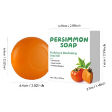 (1PCS) Saponetta purificante e deodorante al cachi da 100 g, profumo di tè verde, detergente corpo per la pulizia profonda dei pori.