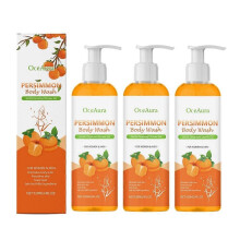 (1pc) Lot de 1 à 3 gels douche au kaki 120 ml - Savon doux neutralisant les odeurs, idéal pour les seniors et tous types de peau, parfum frais