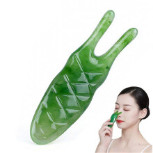 (green) Resin Amber näsa & käklinje skulpterande ansiktsmassageverktygsset