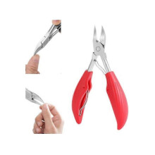 (Red) Rostfritt stål, bred käke, anti-stänk, snedställda nagelklippare, set - HY