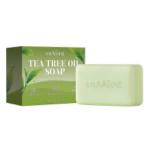 (1pc) Tea Tree Oil Soap Bar 100g, Antibacterial Exfoliating Body Soap for Odor Control, Deep Cleansing Natural Skin Care Soap for Face & Body-tfd