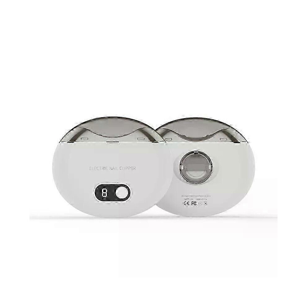 (WHITE) Rechargeable Electric Nail Clipper & Grinder, 3 Speeds, Low Noise, Safe & Easy for Adults, Kids & Nursing Care