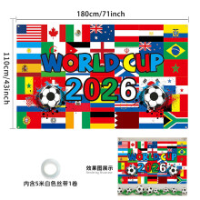 (World Cup hanging cloth 6) FIFA-Weltmeisterschaft 2026 Ballset: Bälle zum Anfeuern der Siegerteams der Spiele USA-Kanada-Mexiko