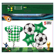 (5-ZQ03 Soccer Set 5 pieces) Arco di palloncini verdi per compleanno a tema calcio per bambino, decorazione per festa a tema Coppa del Mondo.