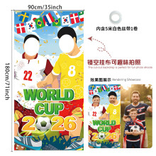 (World Cup hanging cloth 1) FIFA-Weltmeisterschaft 2026 Ballset: Bälle zum Anfeuern der Siegerteams der Spiele USA-Kanada-Mexiko