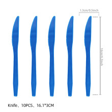 (10 knives) Ensemble complet de vaisselle pour une fête sur le thème de la Coupe du Monde de football