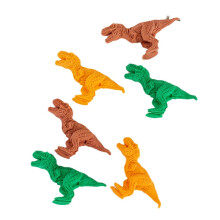 3Pcs/Lot Creative Dinosaur Tyrannosaurus rex Shaped Eraser Pencil Writing Correct Student Rubber Kids School Stationery Supplies