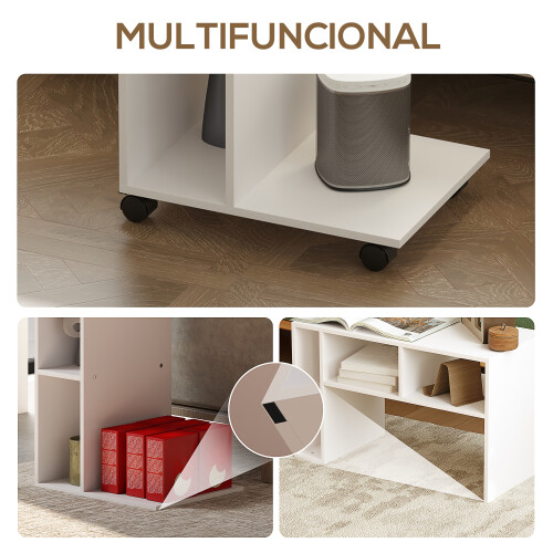 Homcom Mesa Auxiliar Blanco 40 x 30 x 69 cm 1