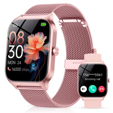 CASCHO Smart Watches for Women, 1.85" HD Smartwatch with 120+ Sports Modes/Heart Rate/Sleep Monitor, Fitness Tracker with Bluetooth Calling/Voice Con