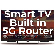 Cello Voyager C24TZR-VOY 24" Smart 12V Traveller TV with Built-in 5G Wi-Fi Router and Hotspot for Phones & Devices, Creates Internet Anywhere, Tizen