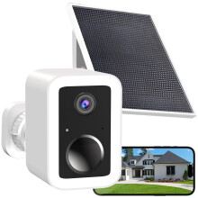 Funstorm 2K Solar Wireless Security Camera Outdoor, Dual-Band 5GHz/2.4G WiFi & Free Cloud Storage | Colour Night Vision, Rechargeable Battery CCTV Ca