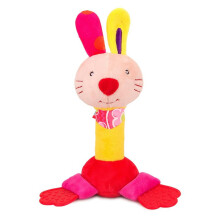 (02 rabbit) Jormftte Baby Teething Toys Set, Animal Shape Teether Rattles, Vivid Colors, Soothe Teething Discomfort, Safe Non-Toxic Material