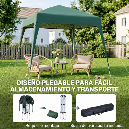 Outsunny Carpa Plegable Verde 240 x 240 x 250 cm 1