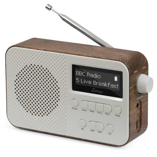 LEMEGA PR2 Max DAB Radio with Bluetooth,Portable Digital FM Radio,Walnut