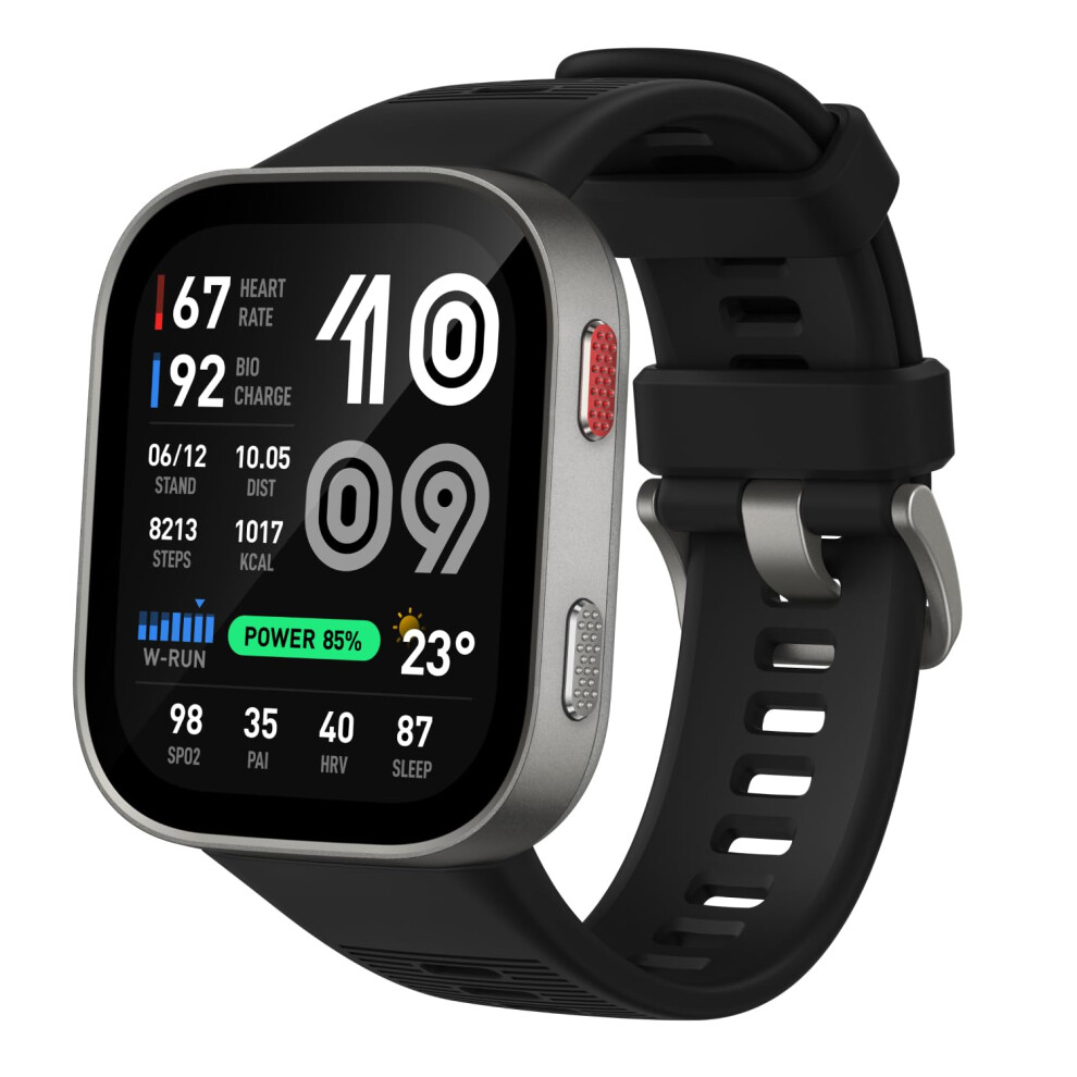Amazfit Bip Max 50Mm Smart Watch, 2.07" Amoled Display, 20 Days Battery, Gps, 4Gb Storage, Offline Maps, Hybrid Training, 150+ Sports, Hyrox Mode, Fi