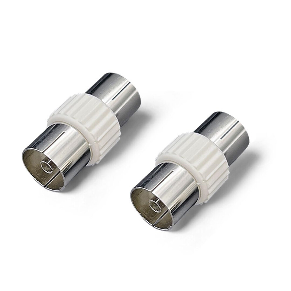 Photos - Cable (video, audio, USB) Totely Female Coaxial Couplers, 2 Pack Nickel Plated TV Aerial Cable Adapters - Female to Female Coaxial Connectors for Join