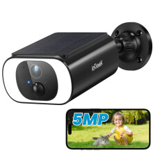 ieGeek 5MP Solar Security Camera Outdoor Wireless with Built-in Solar Panel, Battery CCTV Camera System,Outdoor Security Camera Home WiFi Cam,No Subs