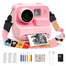 Kids Kam The OG Kids Camera Instant Print, 1080P Instant Print Camera for Kids with 32GB Card & 3 Rolls Paper, Selfie Digital Camara, Funny Toys Gift