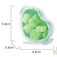 (Green Clover) 12Pcs/Lot Cute Cartoon Noctilucent Eraser Boxed Kawaii Moon Star Clover Love Shape Pencil Rubber School Student Stationery Gift