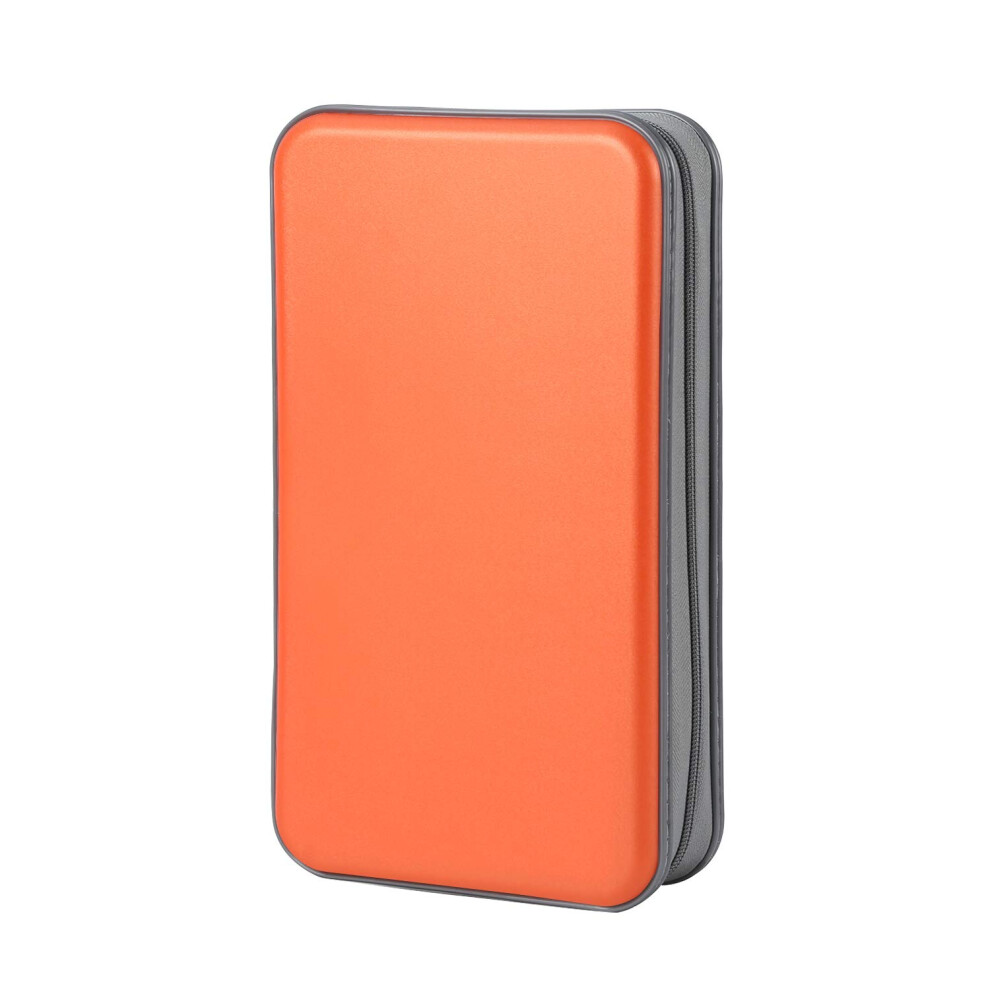Alavisxf Xx Cd Case Hard, 96 Capacity Plastic Portable Travel Cd Case Protective Zipper Dvd Case Holder Disc Car Storage Wallet Bag (96 Capacity, Ora 5007741575809