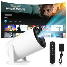 Mini Projector for Bedroome WiFi 6 BT 5.4 1080P Support Smart Projector Compatible with Laptop PC Smartphone Auto Keystone 180 Rotatable
