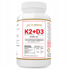 Alto Pharma K2 + D3 4000Iu + Olej MCT 120 kapsułek