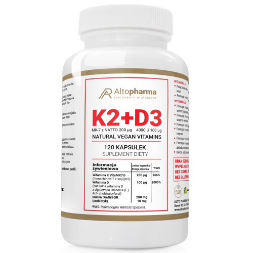 Alto Pharma K2 + D3 4000Iu 120 kapsułek