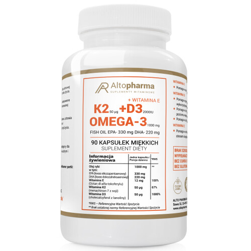Alto Pharma Witamina K2 + D3 + Omega-3 90 kapsułek